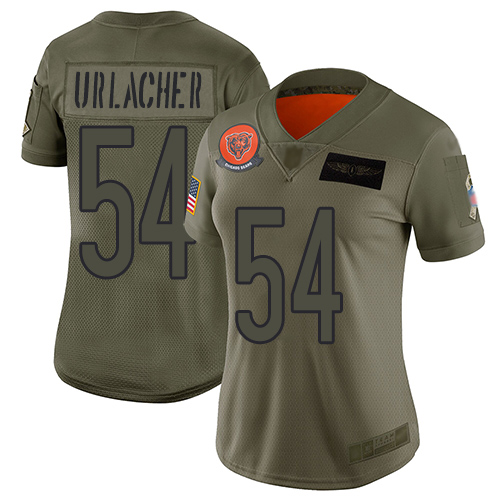 Nike Chicago Bears #54 Brian Urlacher Camo Women’s Stitched NFL Limited 2019 Salute to Service Jersey