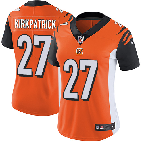 Nike Cincinnati Bengals #27 Dre Kirkpatrick Orange Alternate Women’s Stitched NFL Vapor Untouchable Limited Jersey