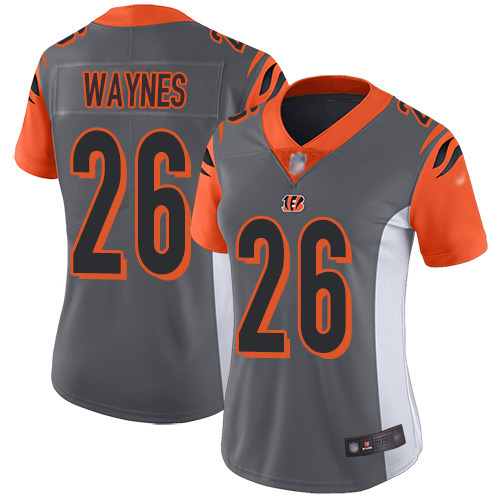 Nike Cincinnati Bengals #26 Trae Waynes Silver Women’s Stitched NFL Limited Inverted Legend Jersey