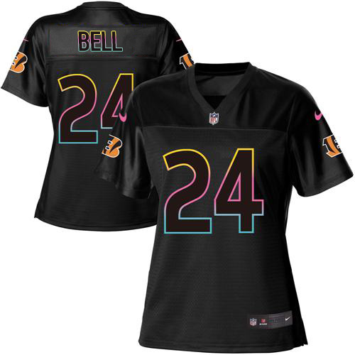 Nike Cincinnati Bengals #24 Vonn Bell Black Women’s NFL Fashion Game Jersey