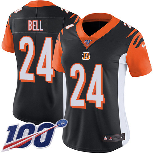 Nike Cincinnati Bengals #24 Vonn Bell Black Team Color Women’s Stitched NFL 100th Season Vapor Untouchable Limited Jersey