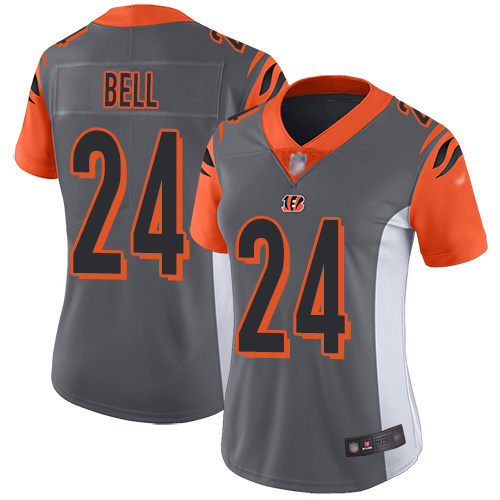 Nike Cincinnati Bengals #24 Vonn Bell Silver Women’s Stitched NFL Limited Inverted Legend Jersey