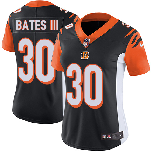 Nike Cincinnati Bengals #30 Jessie Bates III Black Team Color Women’s Stitched NFL Vapor Untouchable Limited Jersey