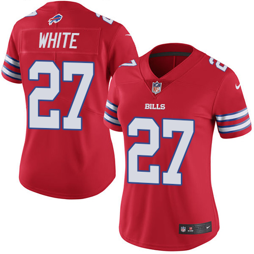 Nike Buffalo Bills #27 Tre’Davious White Red Women’s Stitched NFL Limited Rush Jersey