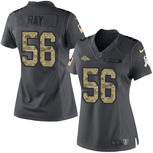 Nike Denver Broncos #56 Shane Ray Black Women’s Stitched NFL Limited 2016 Salute to Service Jersey