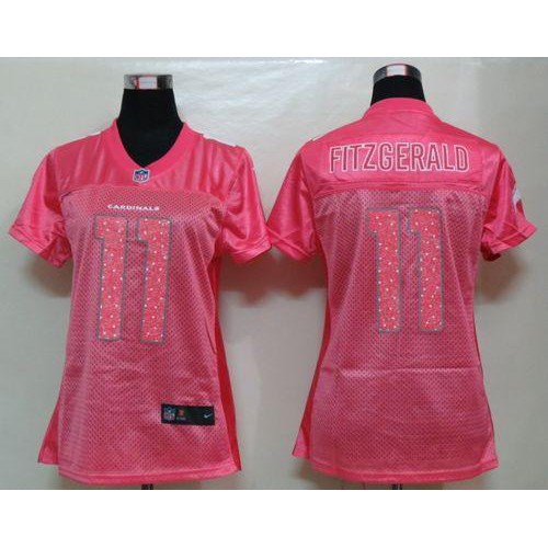 Nike Arizona Cardinals #11 Larry Fitzgerald Pink Sweetheart Women’s NFL Game Jersey