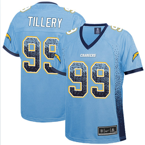 Nike Los Angeles Chargers #99 Jerry Tillery Electric Blue Alternate Women’s Stitched NFL Elite Drift Fashion Jersey