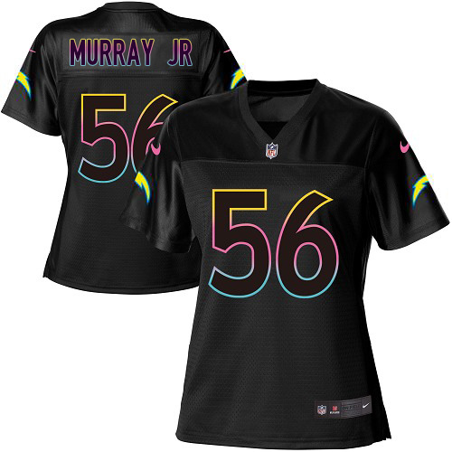 Nike Los Angeles Chargers #56 Kenneth Murray Jr Black Women’s NFL Fashion Game Jersey