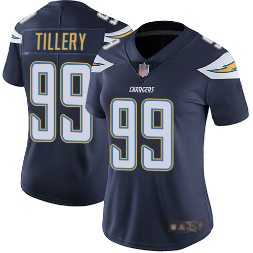Nike Los Angeles Chargers #99 Jerry Tillery Navy Blue Team Color Women’s Stitched NFL Vapor Untouchable Limited Jersey