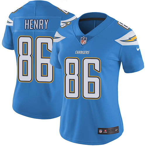 Nike Los Angeles Chargers #86 Hunter Henry Electric Blue Alternate Women’s Stitched NFL Vapor Untouchable Limited Jersey