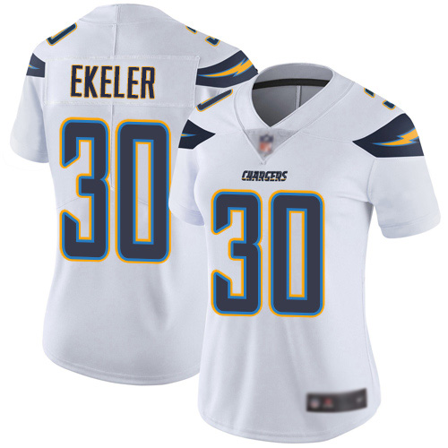 Nike Los Angeles Chargers #30 Austin Ekeler White Women’s Stitched NFL Vapor Untouchable Limited Jersey