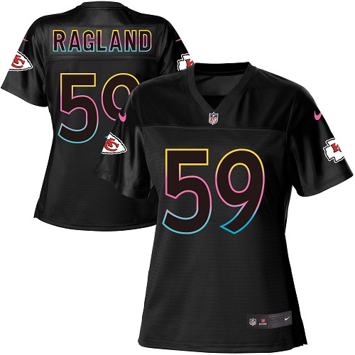 Nike Kansas City Chiefs #59 Reggie Ragland Black Women’s NFL Fashion Game Jersey