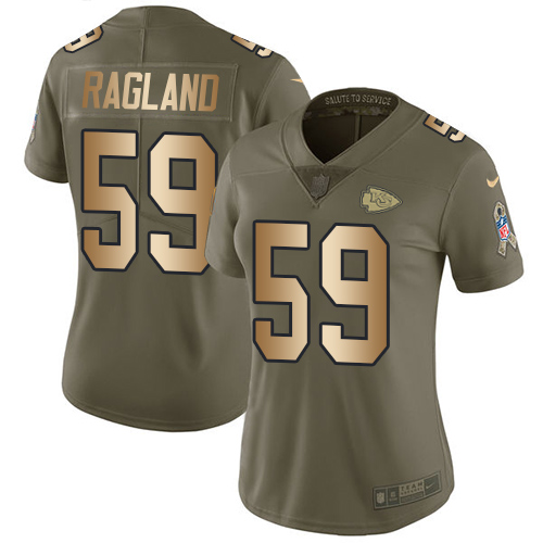 Nike Kansas City Chiefs #59 Reggie Ragland Olive/Gold Women’s Stitched NFL Limited 2017 Salute to Service Jersey