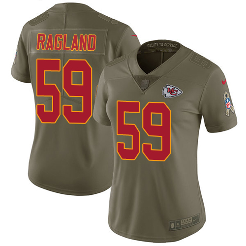 Nike Kansas City Chiefs #59 Reggie Ragland Olive Women’s Stitched NFL Limited 2017 Salute to Service Jersey