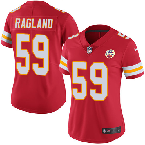Nike Kansas City Chiefs #59 Reggie Ragland Red Team Color Women’s Stitched NFL Vapor Untouchable Limited Jersey