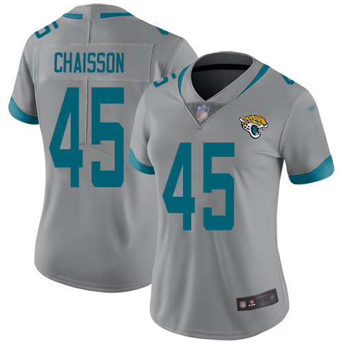 Nike Jacksonville Jaguars #45 K’Lavon Chaisson Silver Women’s Stitched NFL Limited Inverted Legend Jersey