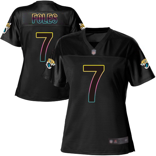 Nike Jacksonville Jaguars #7 Nick Foles Black Women’s NFL Fashion Game Jersey