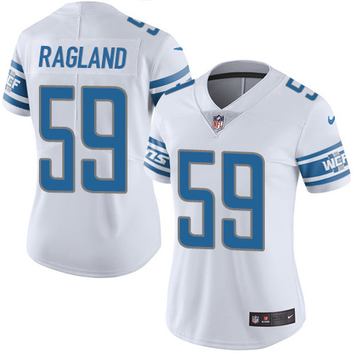 Nike Detroit Lions #59 Reggie Ragland White Women’s Stitched NFL Vapor Untouchable Limited Jersey