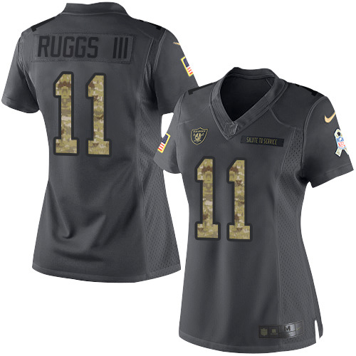 Nike Las Vegas Raiders #11 Henry Ruggs III Black Women’s Stitched NFL Limited 2016 Salute to Service Jersey