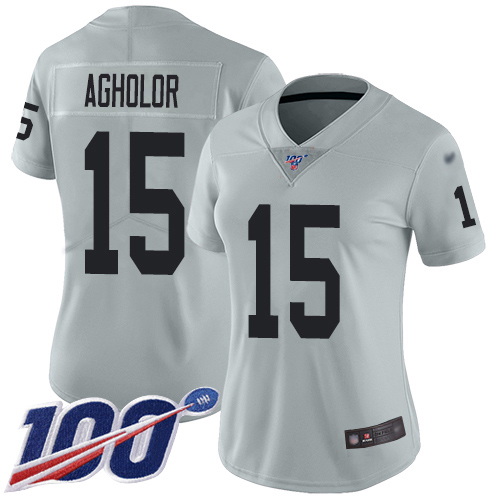 Nike Las Vegas Raiders No15 Nelson Agholor Olive/USA Flag Women's Stitched NFL Limited 2017 Salute To Service Jersey