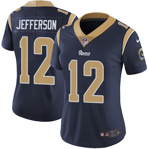 Nike Los Angeles Rams #12 Van Jefferson Navy Blue Team Color Women’s Stitched NFL Vapor Untouchable Limited Jersey