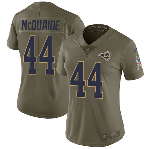 Nike Los Angeles Rams No44 Jacob McQuaide Camo Women's Stitched NFL Limited Rush Realtree Jersey