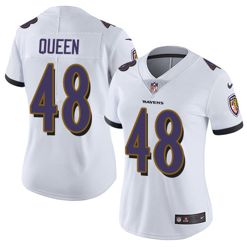 Nike Baltimore Ravens #48 Patrick Queen White Women’s Stitched NFL Vapor Untouchable Limited Jersey
