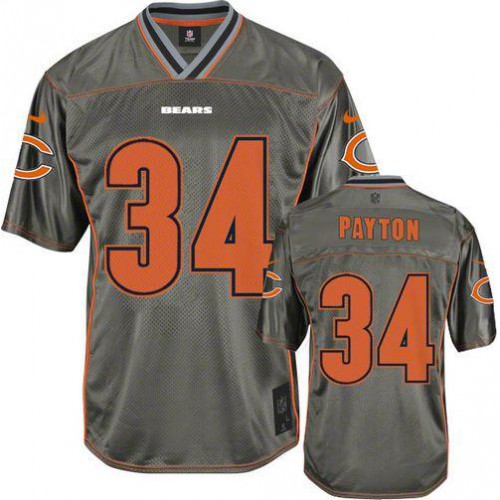Nike Chicago Bears #34 Walter Payton Grey Youth Stitched NFL Elite Vapor Jersey