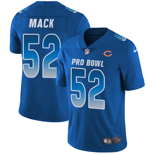 Nike Chicago Bears #52 Khalil Mack Royal Youth Stitched NFL Limited NFC 2019 Pro Bowl Jersey