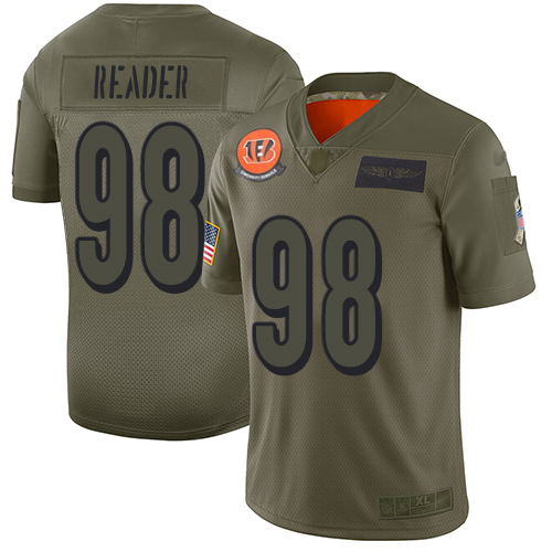 Nike Cincinnati Bengals #98 D.J. Reader Camo Youth Stitched NFL Limited 2019 Salute To Service Jersey