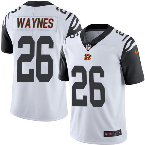Nike Cincinnati Bengals #26 Trae Waynes White Youth Stitched NFL Limited Rush Jersey