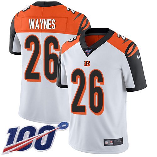Nike Cincinnati Bengals #26 Trae Waynes White Youth Stitched NFL 100th Season Vapor Untouchable Limited Jersey