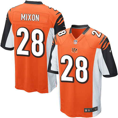 Nike Cincinnati Bengals #28 Joe Mixon Orange Alternate Youth Stitched NFL Elite Jersey