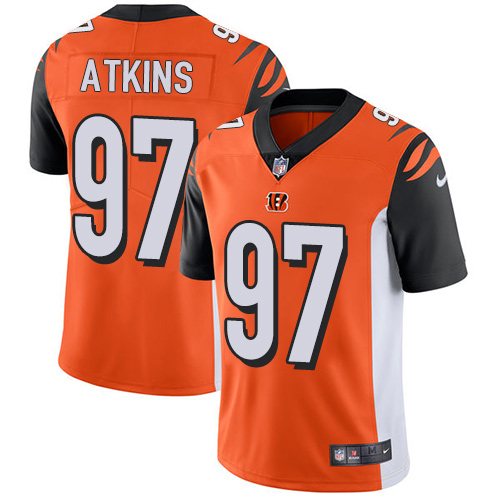 Nike Cincinnati Bengals #97 Geno Atkins Orange Alternate Youth Stitched NFL Vapor Untouchable Limited Jersey