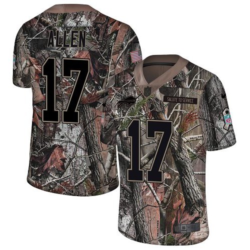 Nike Buffalo Bills #17 Josh Allen Camo Youth Stitched NFL Limited Rush Realtree Jersey