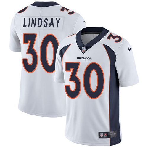 Nike Denver Broncos #30 Phillip Lindsay White Youth Stitched NFL Vapor Untouchable Limited Jersey