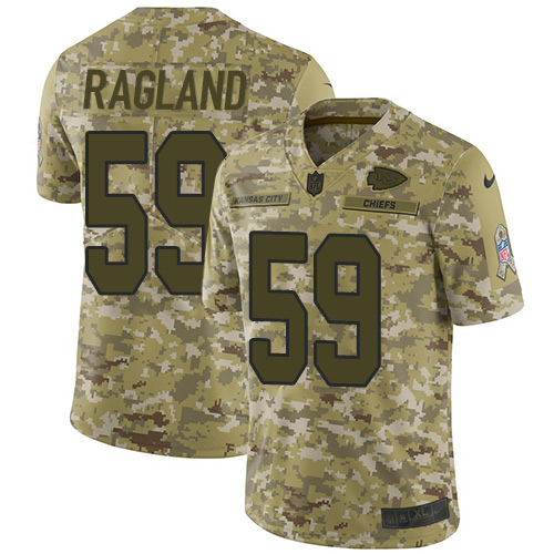 Nike Kansas City Chiefs #59 Reggie Ragland Camo Youth Stitched NFL Limited 2018 Salute to Service Jersey