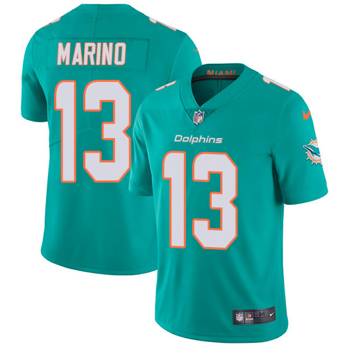 Nike Miami Dolphins #13 Dan Marino Aqua Green Team Color Youth Stitched NFL Vapor Untouchable Limited Jersey