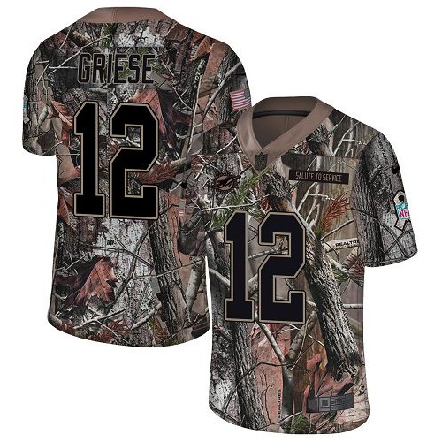 Nike Miami Dolphins #12 Bob Griese Camo Youth Stitched NFL Limited Rush Realtree Jersey