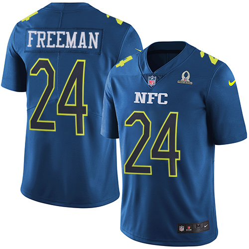 Nike Atlanta Falcons #24 Devonta Freeman Navy Youth Stitched NFL Limited NFC 2017 Pro Bowl Jersey