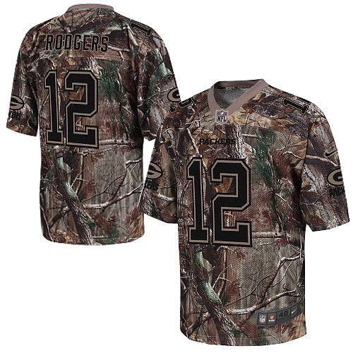 Nike Green Bay Packers #12 Aaron Rodgers Camo Youth Stitched NFL Realtree Elite Jersey