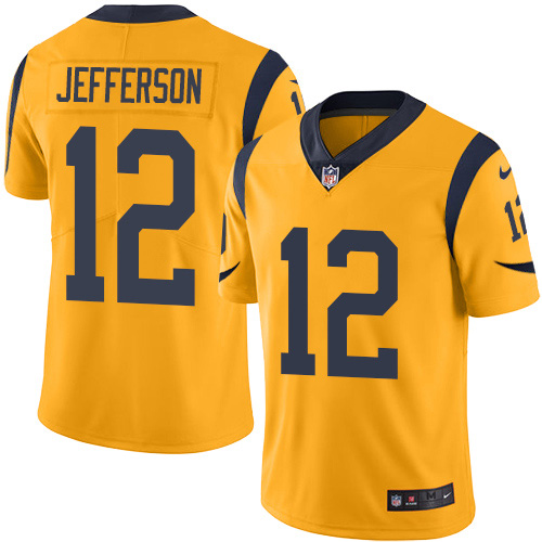 Nike Los Angeles Rams #12 Van Jefferson Gold Youth Stitched NFL Limited Rush Jersey