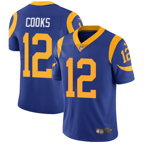 Nike Los Angeles Rams #12 Brandin Cooks Royal Blue Alternate Youth Stitched NFL Vapor Untouchable Limited Jersey
