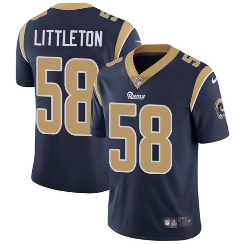 Nike Los Angeles Rams No58 Cory Littleton Navy Blue Team Color Super Bowl LIII Bound Youth Stitched NFL Vapor Untouchable Limited Jersey