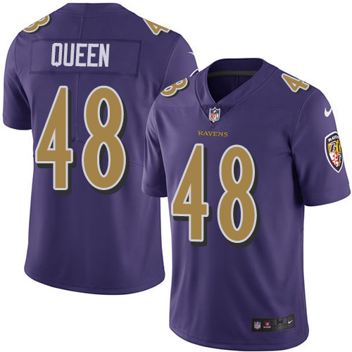 Nike Baltimore Ravens #48 Patrick Queen Purple Youth Stitched NFL Limited Rush Jersey