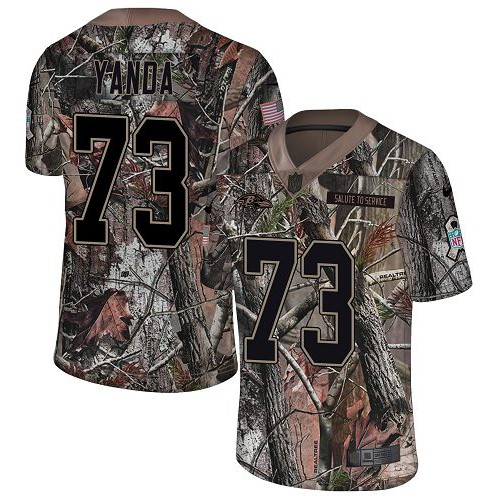 Nike Baltimore Ravens #73 Marshal Yanda Camo Youth Stitched NFL Limited Rush Realtree Jersey