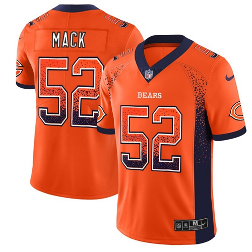Nike Chicago Bears #52 Khalil Mack Orange Alternate Men’s Stitched NFL Limited Rush Drift Fashion Jersey