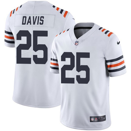 Nike Chicago Bears #25 Mike Davis White Men’s 2019 Alternate Classic Stitched NFL Vapor Untouchable Limited Jersey