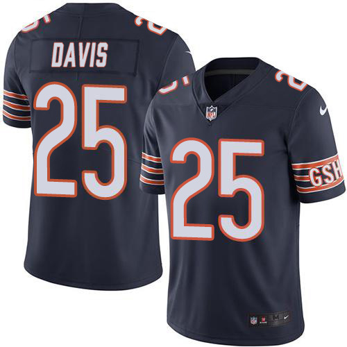 Nike Chicago Bears #25 Mike Davis Navy Blue Team Color Men’s Stitched NFL Vapor Untouchable Limited Jersey