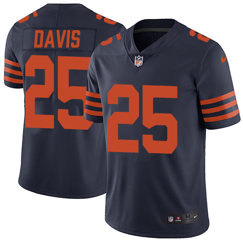 Nike Chicago Bears #25 Mike Davis Navy Blue Alternate Men’s Stitched NFL Vapor Untouchable Limited Jersey